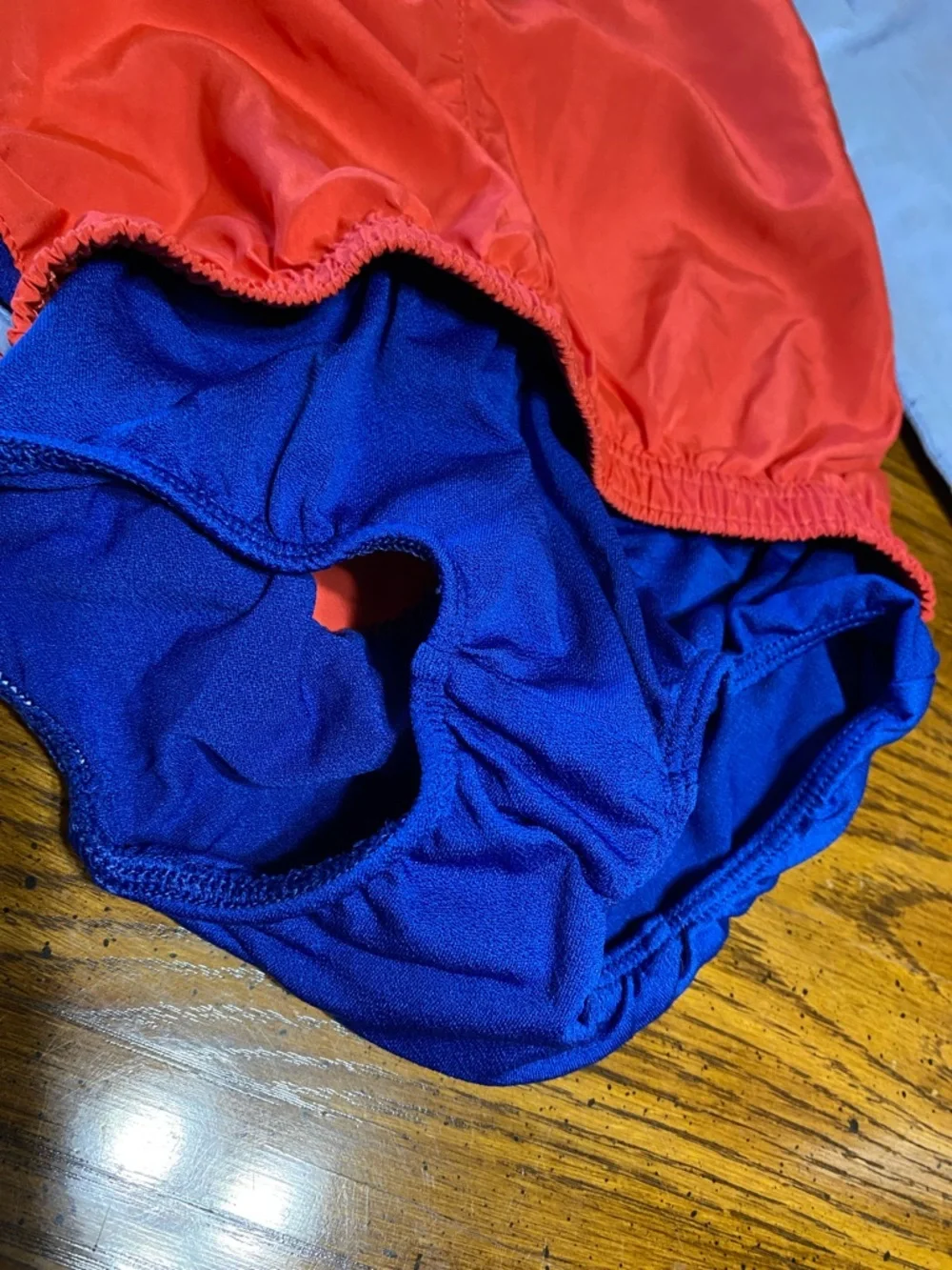 Nike Light Blue Script Tank & Coral and Royal Blue Athletic Shorts - Picture 8 of 13